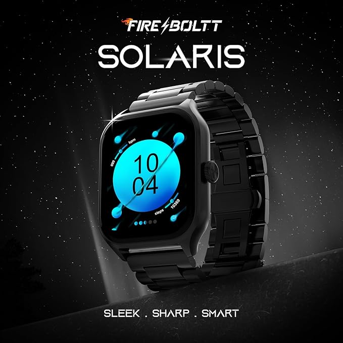 Fire-Boltt Solaris 1.78” AMOLED Always-on Display with 368 * 448 px Resolution, 123 Sports Mode, IP68 Water-Resistant, Long-Lasting Battery Life and Comprehensive Health Tracking