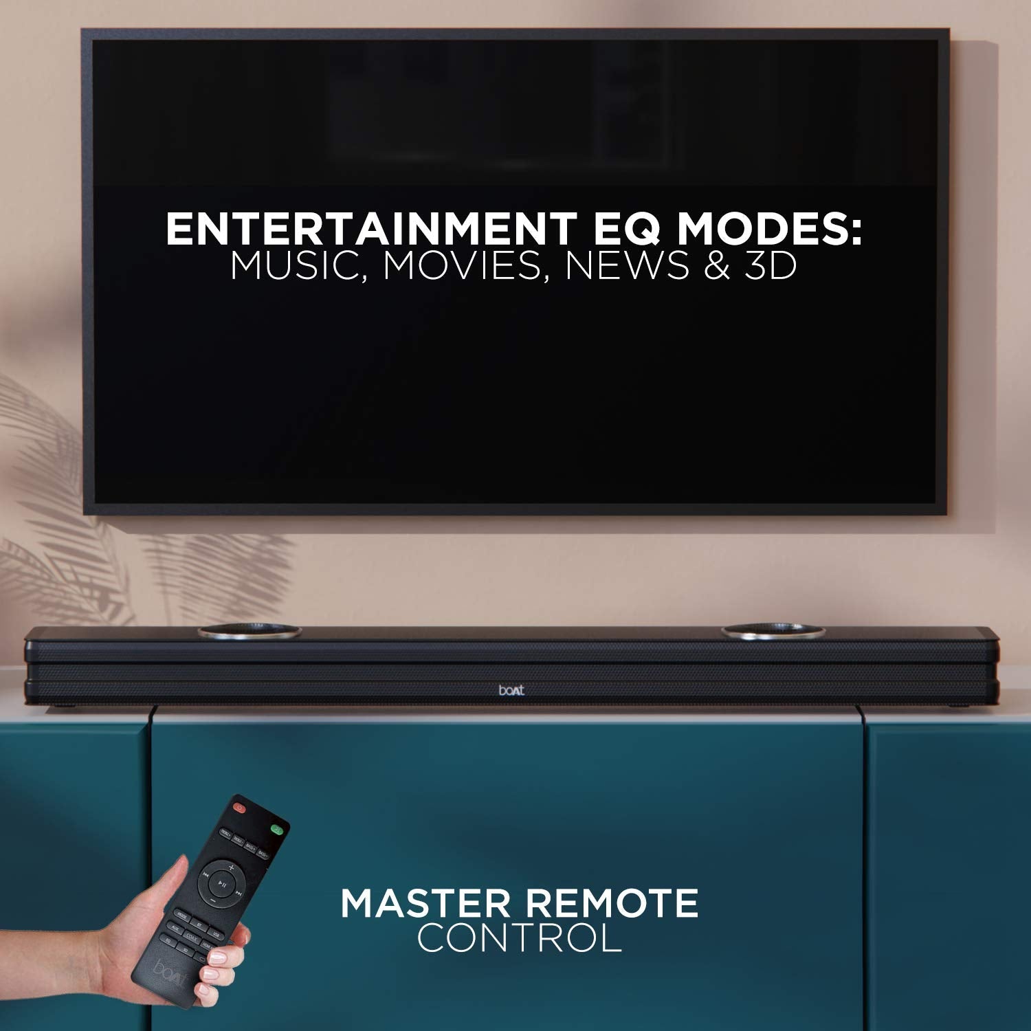 boAt Aavante Bar 4000DA with Dolby Atmos 3D 200 W Bluetooth Soundbar (Premium Black, 2.1 Channel)