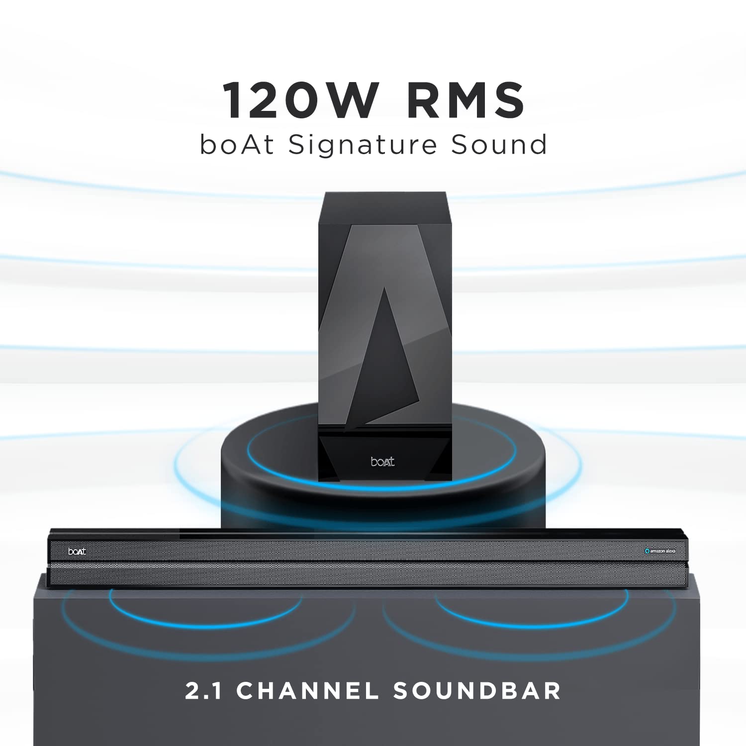 boAt Aavante Bar 4000DA with Dolby Atmos 3D 200 W Bluetooth Soundbar (Premium Black, 2.1 Channel)