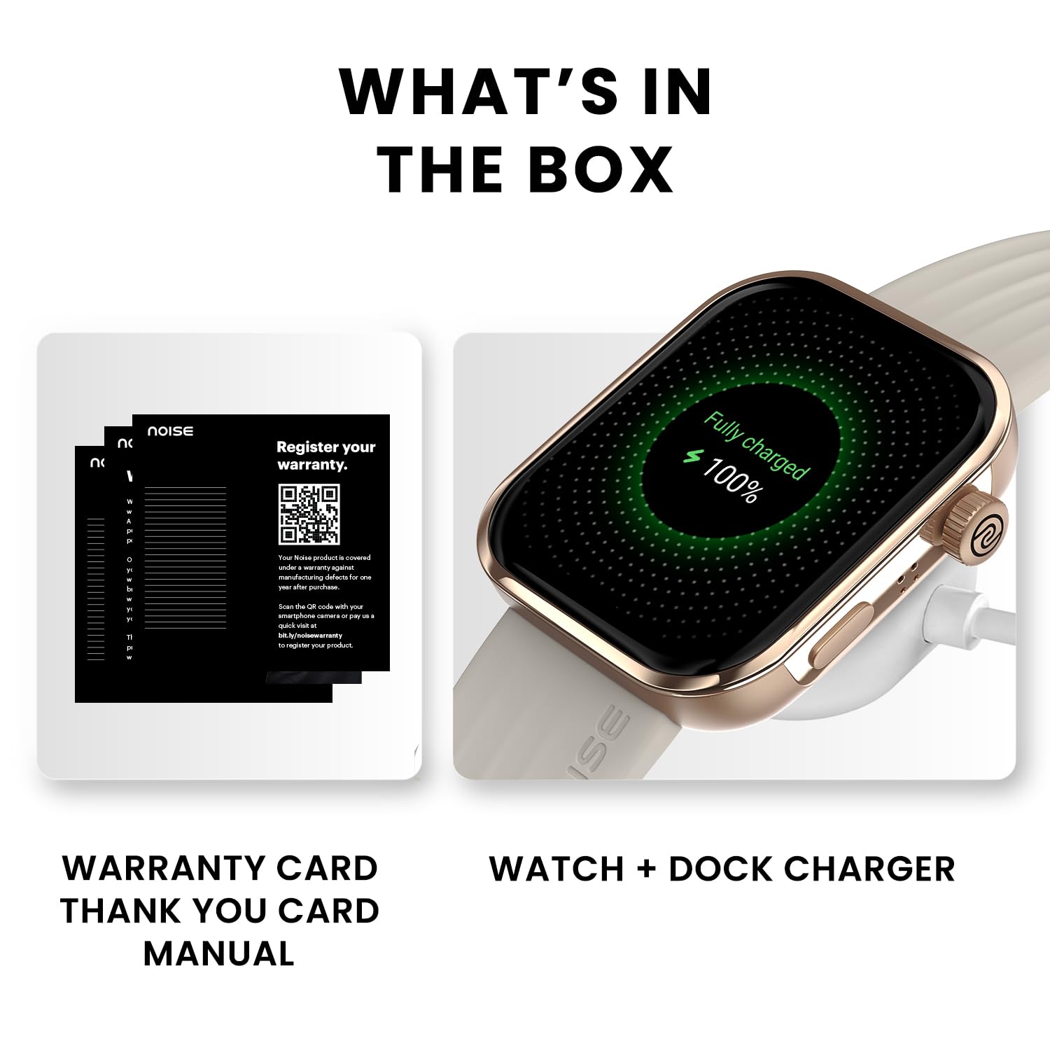 Noise Pro 5 Smart Watch with 1.85" AMOLED Display, BT Calling, New DIY Watch Faces, Ultra Personalization with Smart Dock, Productivity Suite, 100 Sports Modes and More (Rainbow Weave)