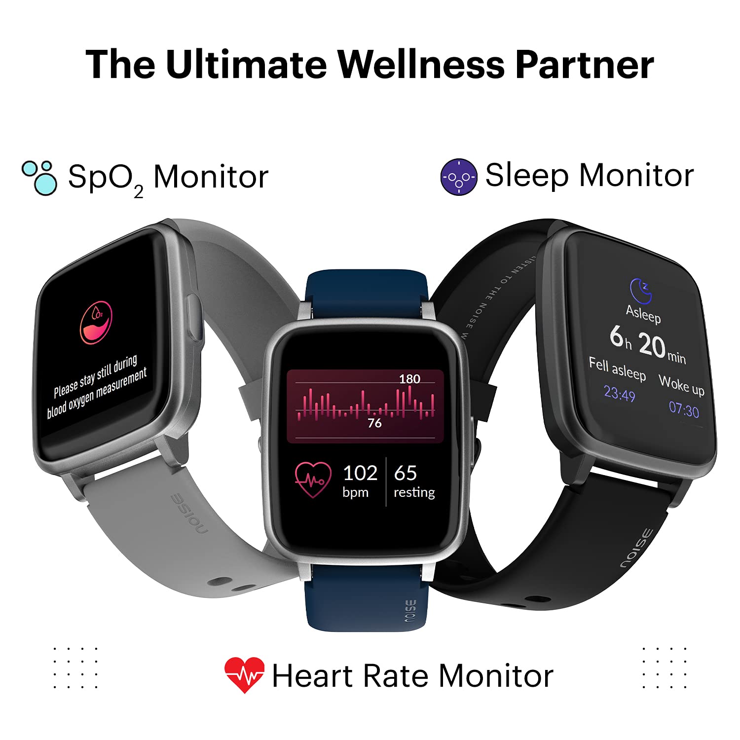 Noise New Macro Smart Watch with 2.0” HD Display,Metallic Finish BT Calling, Functional Crown, 7 Days Battery Life, Sleep Tracking, 200+ Watch Faces (Elite Black)