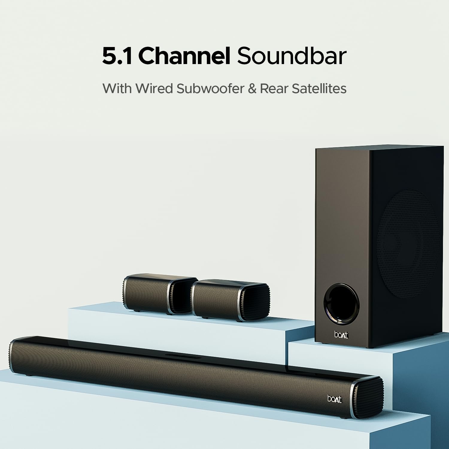 boAt Aavante Bar 4000DA with Dolby Atmos 3D 200 W Bluetooth Soundbar (Premium Black, 2.1 Channel)