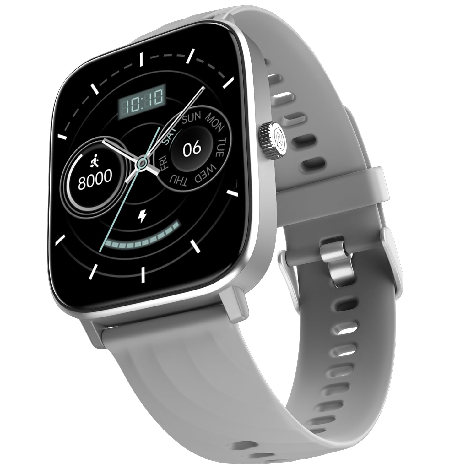 Noise New Macro Smart Watch with 2.0” HD Display,Metallic Finish BT Calling, Functional Crown, 7 Days Battery Life, Sleep Tracking, 200+ Watch Faces (Elite Black)