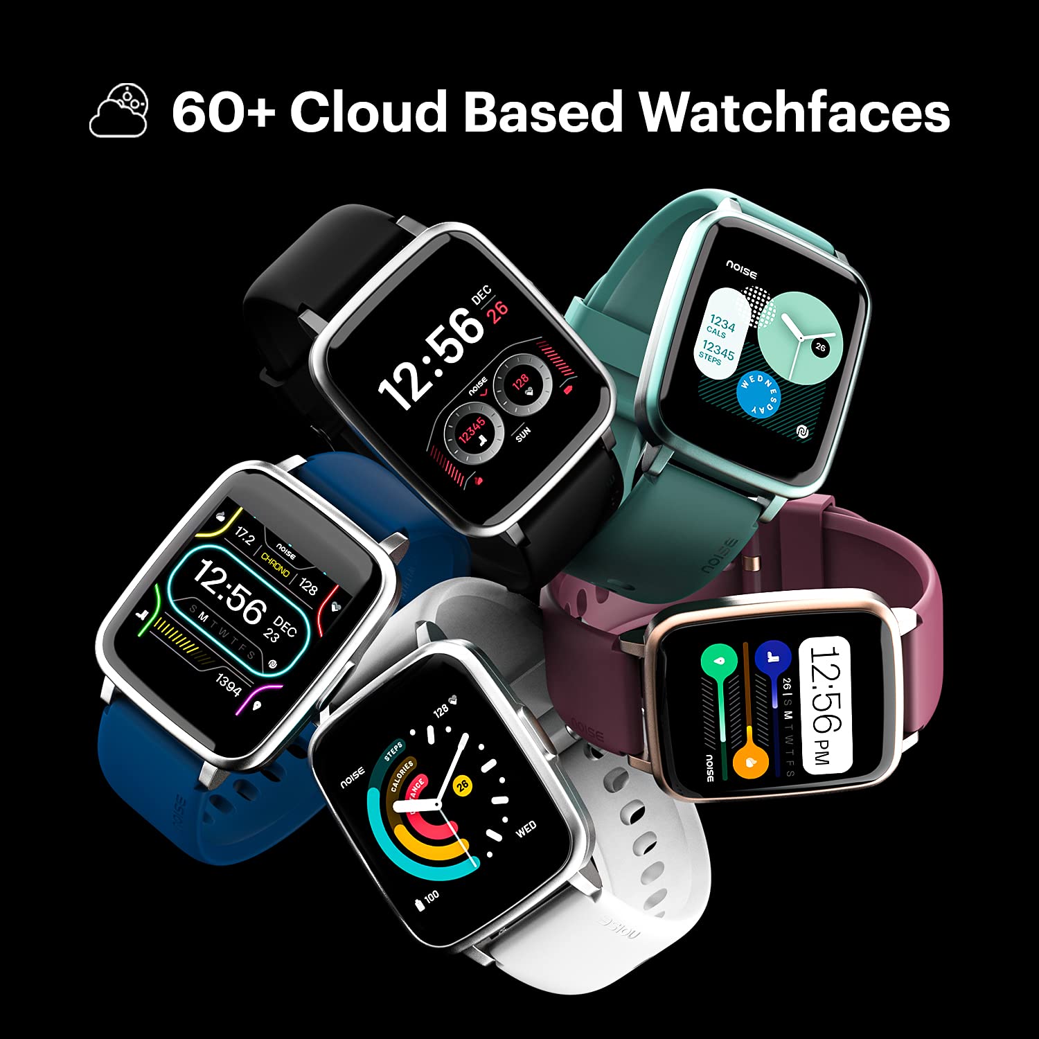 Noise New Macro Smart Watch with 2.0” HD Display,Metallic Finish BT Calling, Functional Crown, 7 Days Battery Life, Sleep Tracking, 200+ Watch Faces (Elite Black)