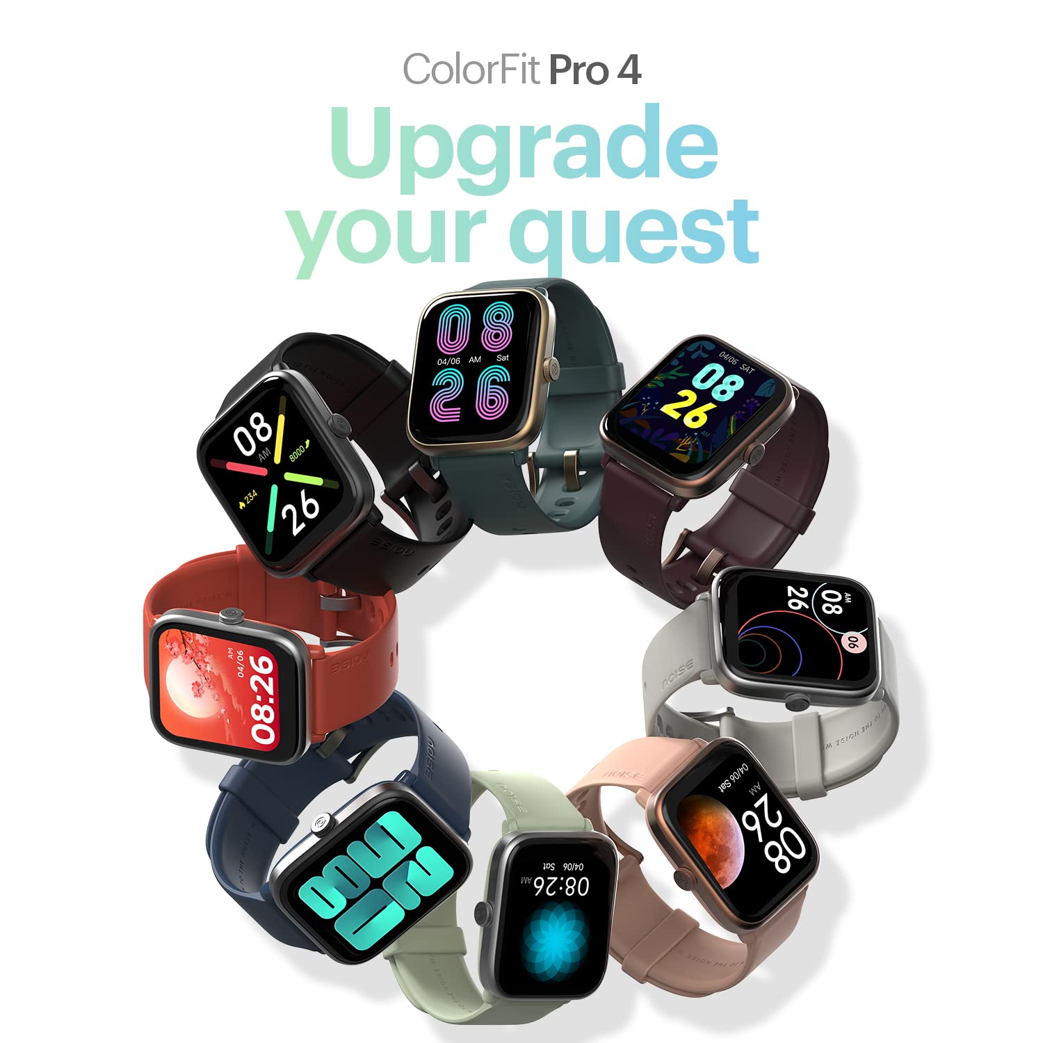 Noise Pro 5 Smart Watch with 1.85" AMOLED Display, BT Calling, New DIY Watch Faces, Ultra Personalization with Smart Dock, Productivity Suite, 100 Sports Modes and More (Rainbow Weave)