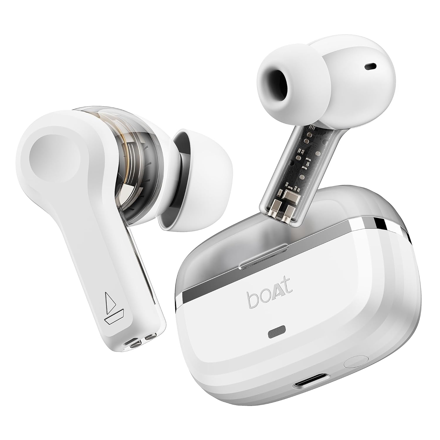 boAt Nirvana Space Truly Wireless in-Ear Earbuds w/ 360º Spatial Audio, ANC (~32dB),100HRS Playback,4 Mics w/AI-ENx™,in-Ear Detection,DLC Drivers, Multipoint Connectivity Ear Buds TWS (Cosmic Black)