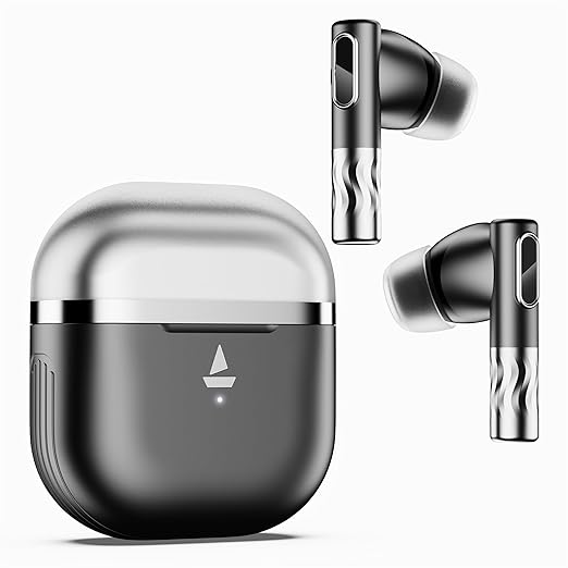boAt Nirvana Zenith TWS in-Ear Earbuds w/Dolby Audio, 50dB ANC, Adaptive EQ Powered by Mimi, 6-Mic AI-ENx™, 50 Hrs. Playback & Hearables App Support(Mystique Black)