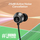 boAt Rockerz 280 ANC w/Crystal Bionic Sound Powered by Dirac Opteo, Active Noise Cancellation, 13mm Drivers, ASAP Charge, 24H Playback & ENx Tech in- Ear Bluetooth Neckband(Gunmetal Black)
