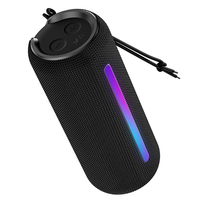 boAt Stone Spinx Pro Bluetooth Speaker with 20 W RMS Sound, Up to 8 hrs of Playtime, BTv5.0, Built-in Mic, RGB LEDs, TWS Feature, TF Card, AUX Port & USB Type-C Port