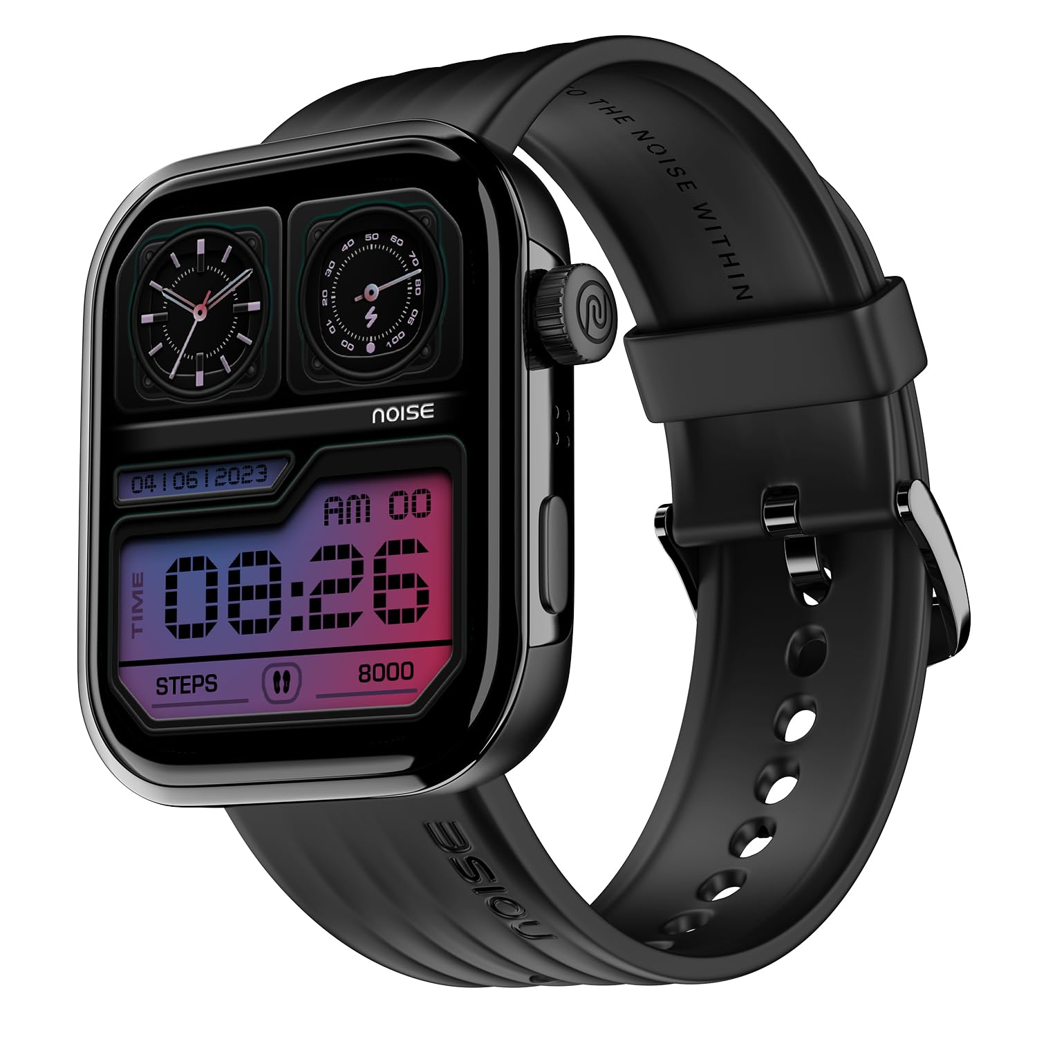 Noise ColorFit Pro 5 Max 1.96" AMOLED Display Smart Watch, BT Calling, Post Training Workout Analysis, VO2 Max, Rapid Health, 5X Faster Data Transfer - Jet Black