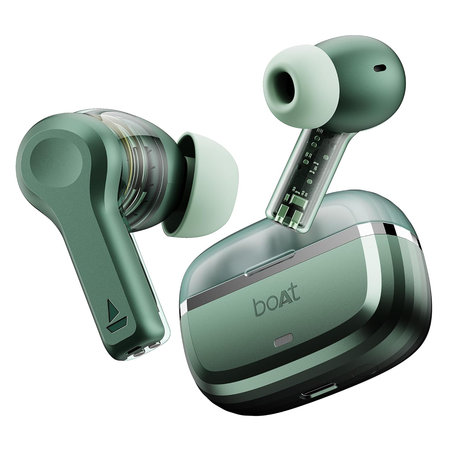 boAt Nirvana Space Truly Wireless in-Ear Earbuds w/ 360º Spatial Audio, ANC (~32dB),100HRS Playback,4 Mics w/AI-ENx™,in-Ear Detection,DLC Drivers, Multipoint Connectivity Ear Buds TWS (Cosmic Black)