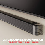 boAt AAVANTE Bar 1800 120W 2.1 Channel Bluetooth Soundbar Signature Sound, Wireless Subwoofer, Multiple Connectivity Modes, Entertainment Modes(Premium Black)