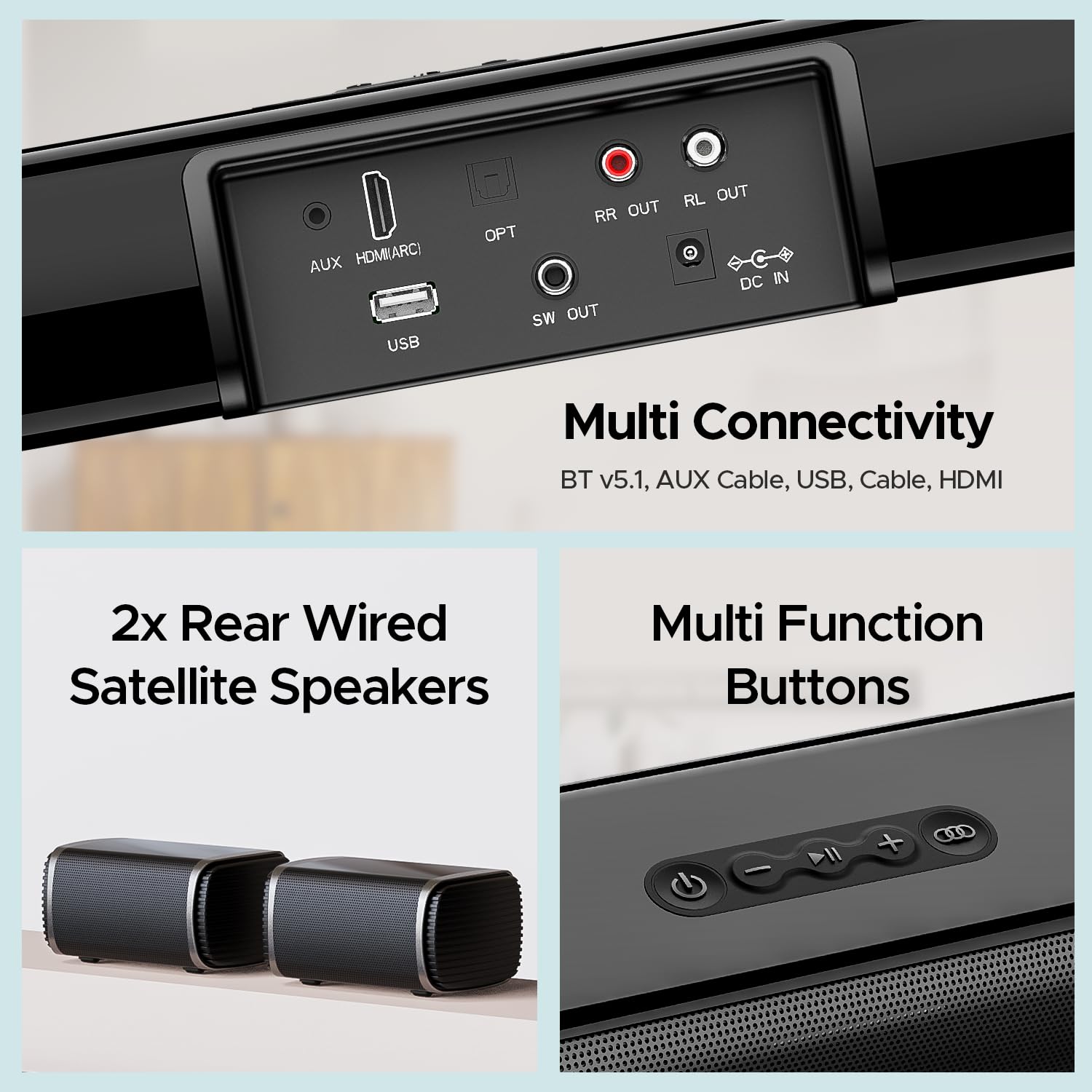 boAt Aavante Bar 4000DA with Dolby Atmos 3D 200 W Bluetooth Soundbar (Premium Black, 2.1 Channel)