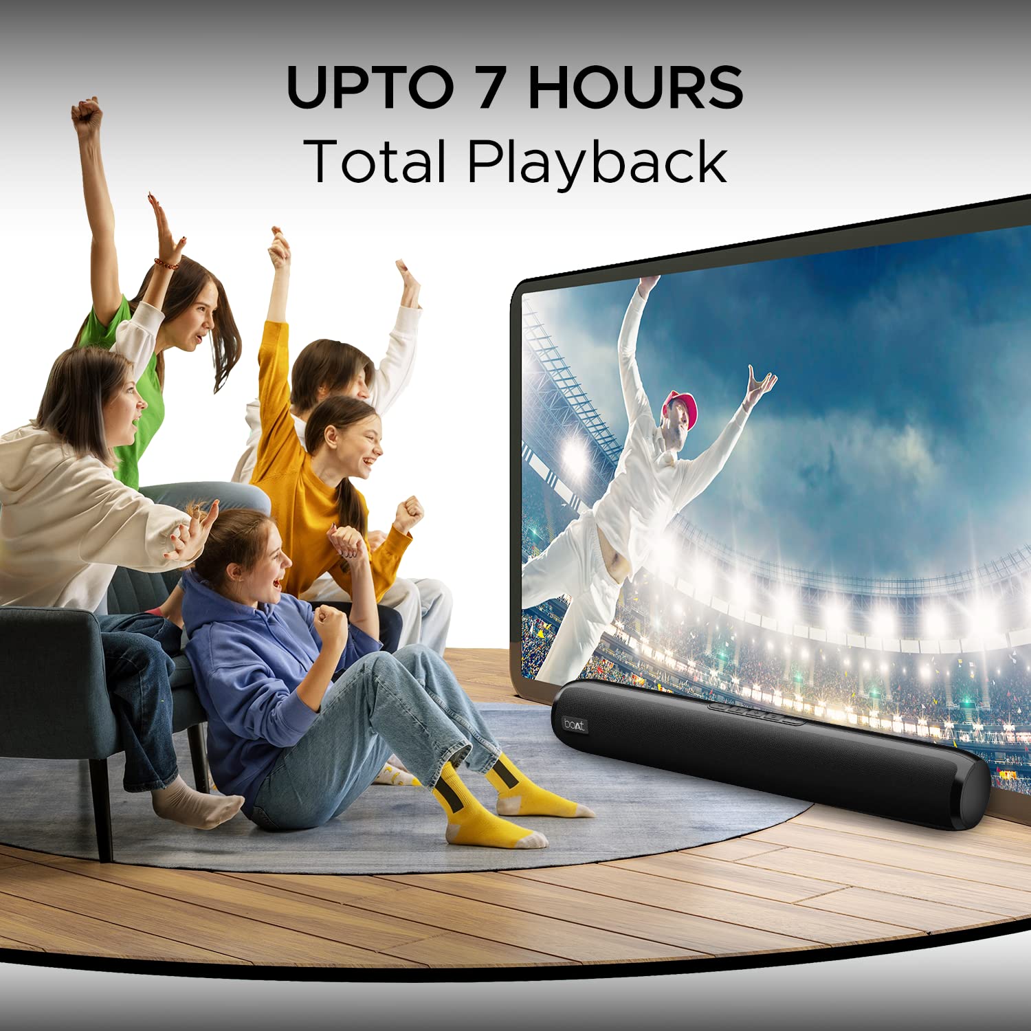 boAt Aavante Bar 4000DA with Dolby Atmos 3D 200 W Bluetooth Soundbar (Premium Black, 2.1 Channel)