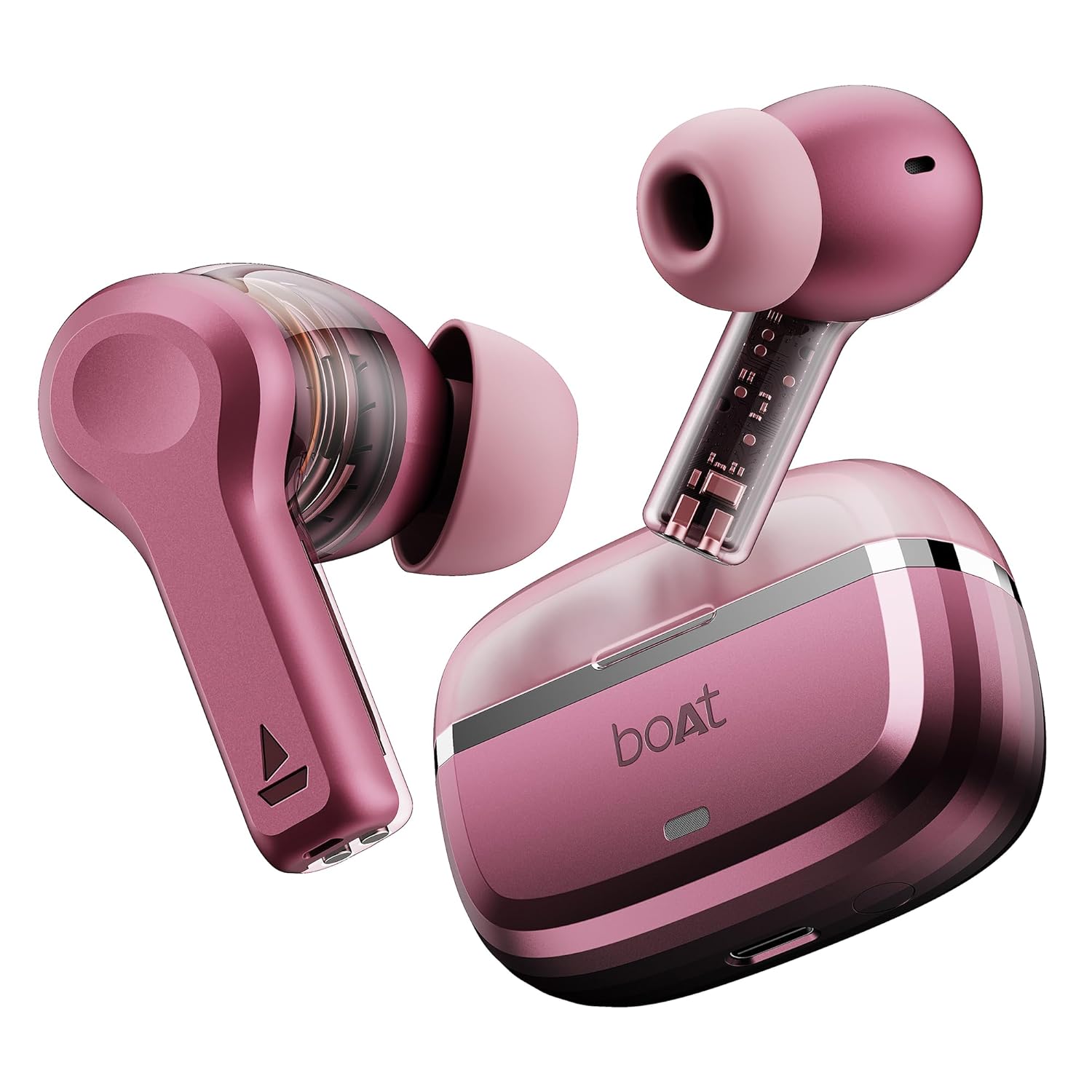 boAt Nirvana Space Truly Wireless in-Ear Earbuds w/ 360º Spatial Audio, ANC (~32dB),100HRS Playback,4 Mics w/AI-ENx™,in-Ear Detection,DLC Drivers, Multipoint Connectivity Ear Buds TWS (Cosmic Black)