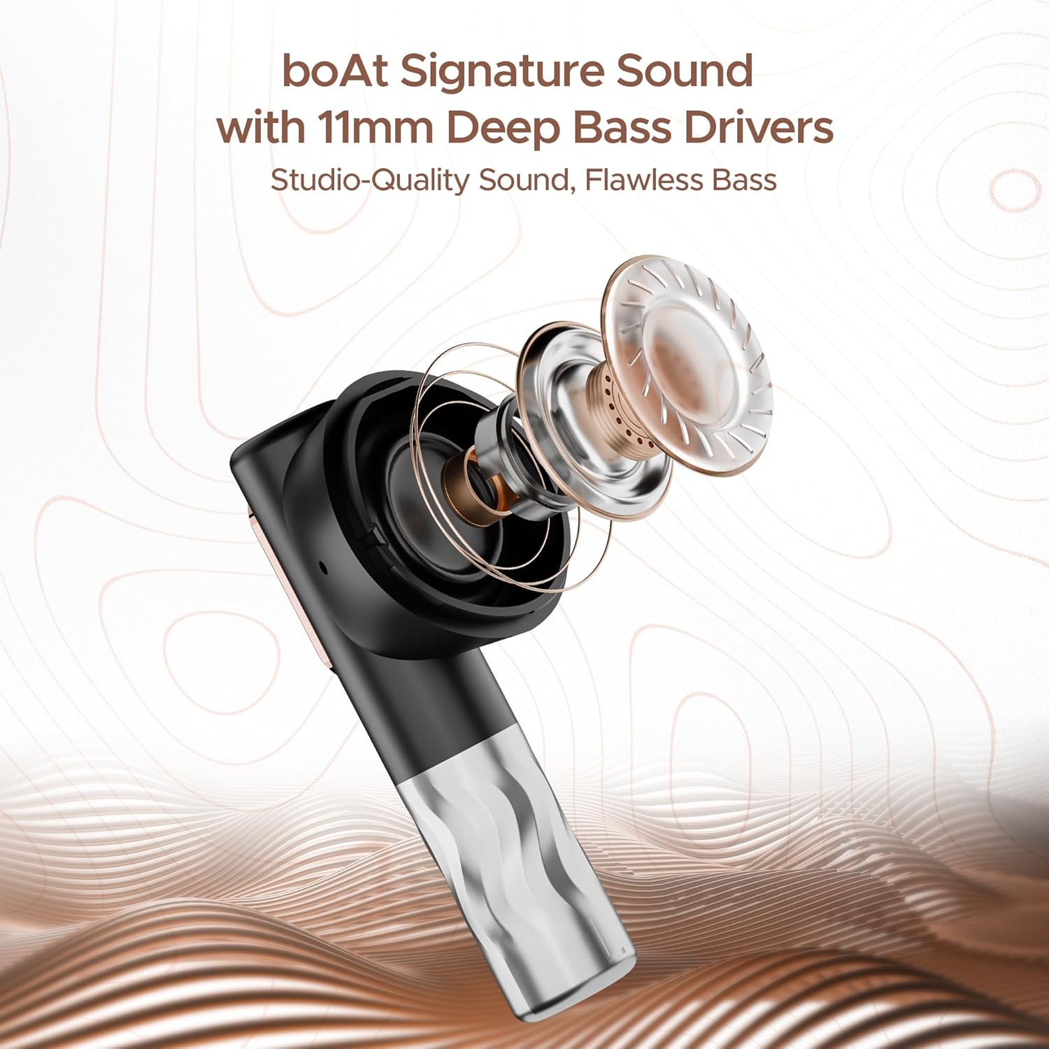 boAt Nirvana Zenith TWS in-Ear Earbuds w/Dolby Audio, 50dB ANC, Adaptive EQ Powered by Mimi, 6-Mic AI-ENx™, 50 Hrs. Playback & Hearables App Support(Mystique Black)