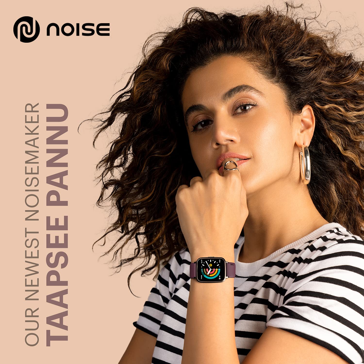 Noise New Macro Smart Watch with 2.0” HD Display,Metallic Finish BT Calling, Functional Crown, 7 Days Battery Life, Sleep Tracking, 200+ Watch Faces (Elite Black)
