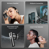 boAt Nirvana Ivy Truly Wireless in Ear Earbuds w/ 50dB Hybrid Active Noise Cancellation, 360º Spatial Audio, Dynamic Head Tracking,Hearables App Support & 50hrs Playback(Gunmetal Black)