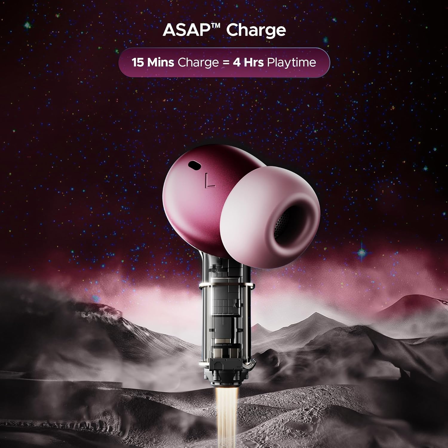 boAt Nirvana Space Truly Wireless in-Ear Earbuds w/ 360º Spatial Audio, ANC (~32dB),100HRS Playback,4 Mics w/AI-ENx™,in-Ear Detection,DLC Drivers, Multipoint Connectivity Ear Buds TWS (Cosmic Black)