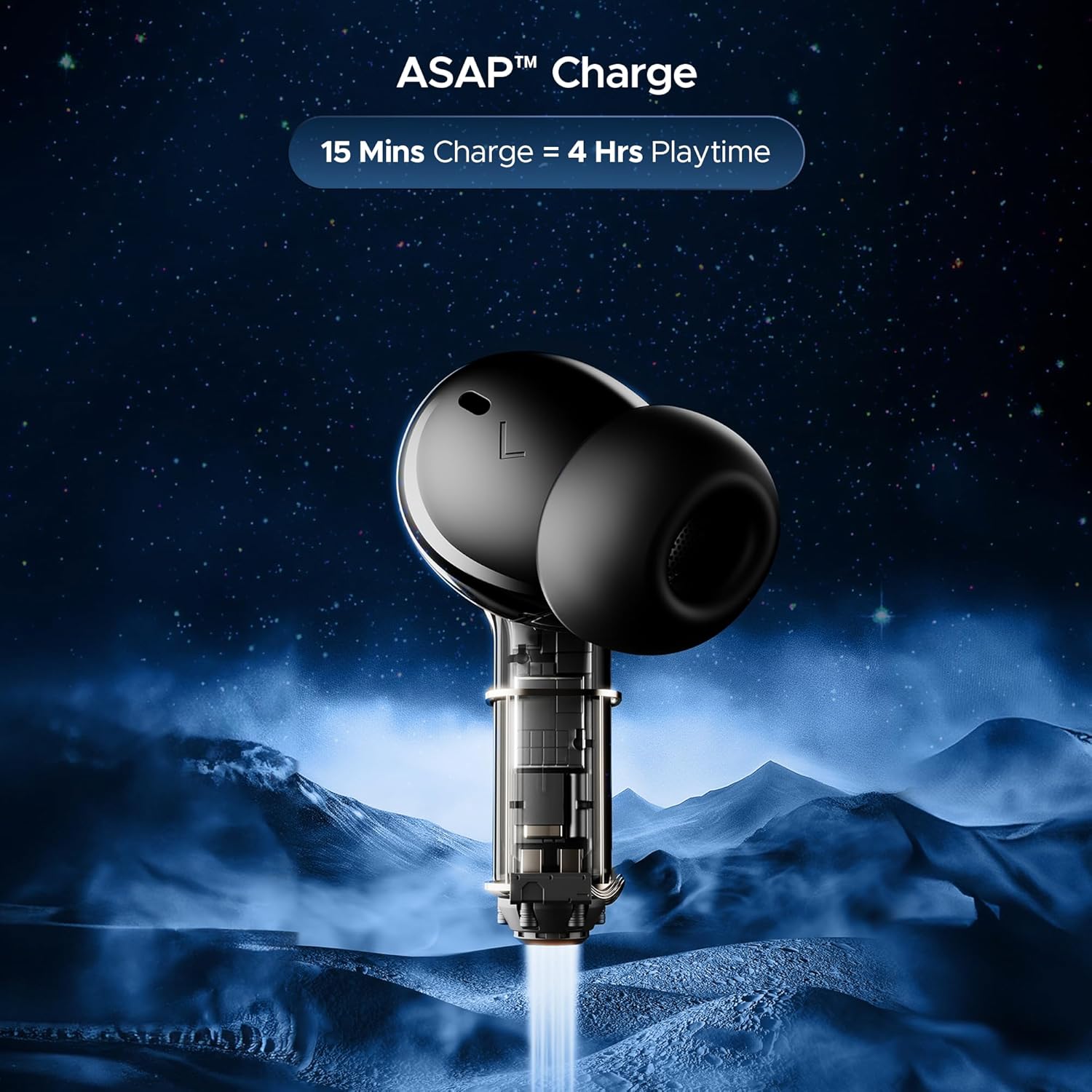 boAt Nirvana Space Truly Wireless in-Ear Earbuds w/ 360º Spatial Audio, ANC (~32dB),100HRS Playback,4 Mics w/AI-ENx™,in-Ear Detection,DLC Drivers, Multipoint Connectivity Ear Buds TWS (Cosmic Black)