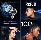 boAt Nirvana Space Truly Wireless in-Ear Earbuds w/ 360º Spatial Audio, ANC (~32dB),100HRS Playback,4 Mics w/AI-ENx™,in-Ear Detection,DLC Drivers, Multipoint Connectivity Ear Buds TWS (Cosmic Black)