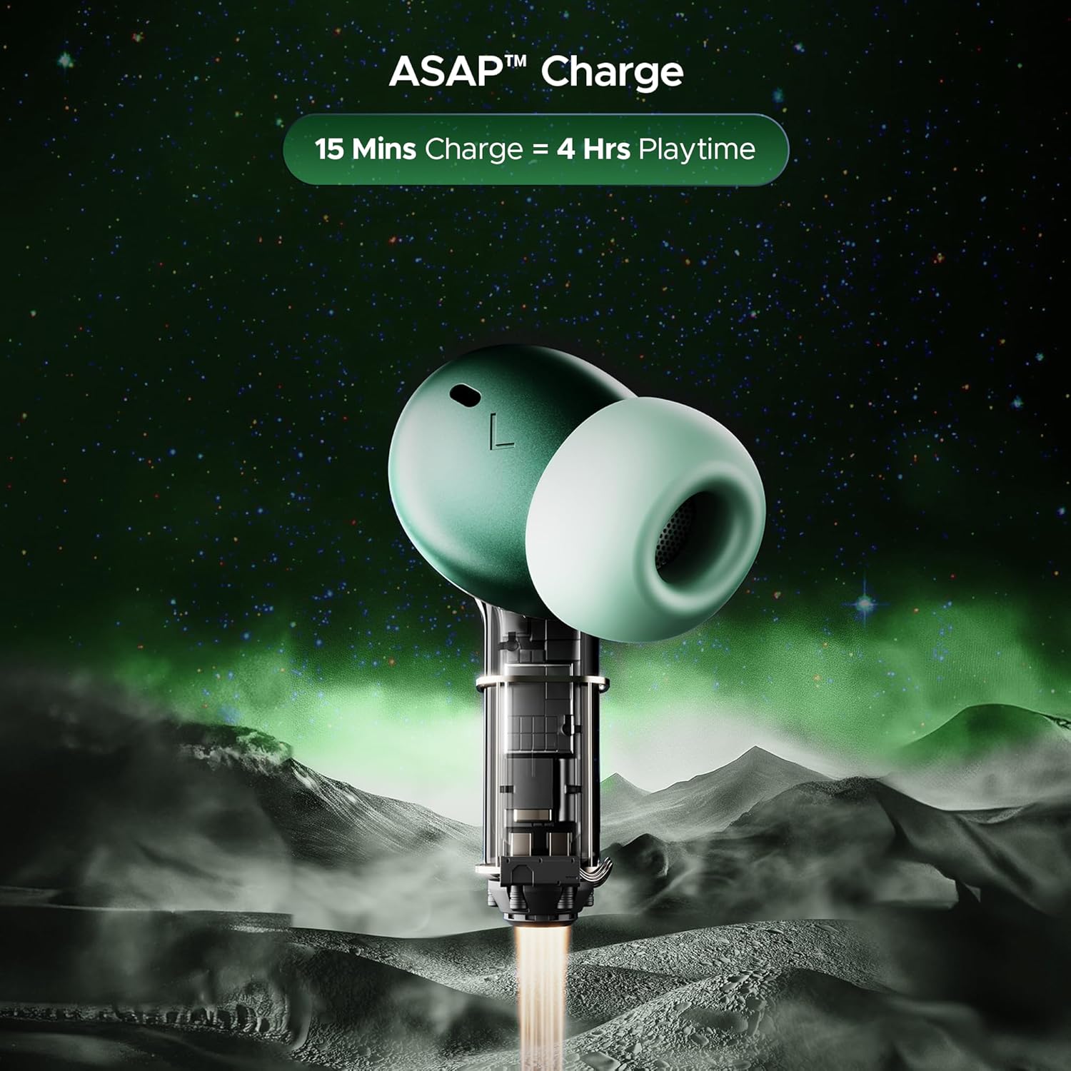 boAt Nirvana Space Truly Wireless in-Ear Earbuds w/ 360º Spatial Audio, ANC (~32dB),100HRS Playback,4 Mics w/AI-ENx™,in-Ear Detection,DLC Drivers, Multipoint Connectivity Ear Buds TWS (Cosmic Black)