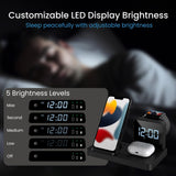 Portronics Bella 3-in-1 Wireless Charger with customized led display brightness. Black