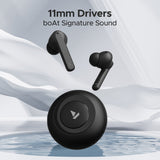 boAt Airdopes Sonik in Ear TWS Earbuds with 60 hrs Playback, IWP Tech, Quad Mics with ENx, ASAP Charge, 11 mm Drivers, BT v5.3 & IPX4 Sweat and Splash Resistance