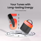 black Portronics Dash 3 portable bluetooth party speaker with wireless karaoke mic and 5hr playtime