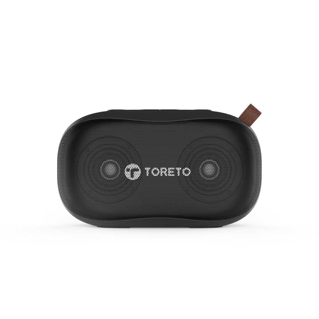 Toreto Bang Pro 10W Wireless Bluetooth Speaker - Dual Audio Drivers, Powerful Bass Radiator, Fast Charging Long Play Time,TWS, Portable, Inbuilt MIC, FM, Type C Charging