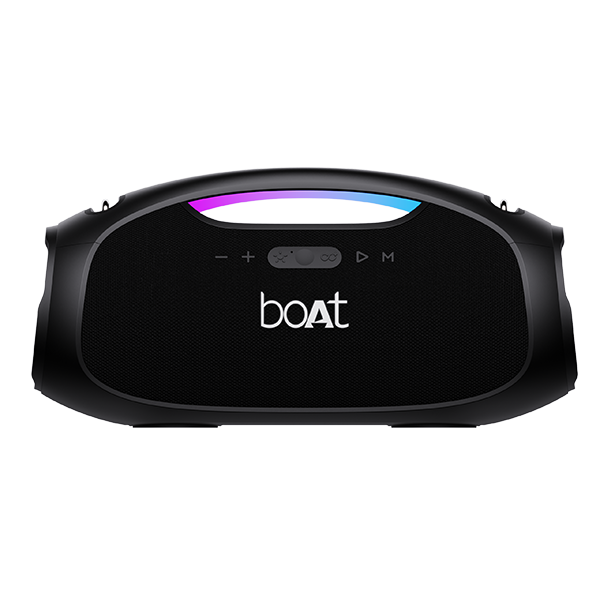 boAt Stone ignite Bluetooth Speaker w/ 90 W RMS Sound, RGB LEDs, EQ Modes, IPX6,BT v5.3,Multi- Compatibility– Aux&USB, Playback time Up to 5 Hours & Type C Charging